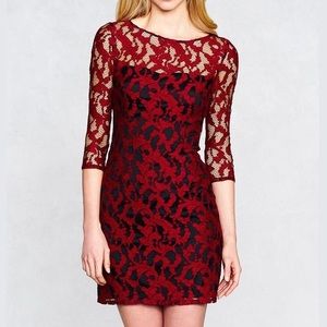 Aidan Mattox Lace Open Back Dress